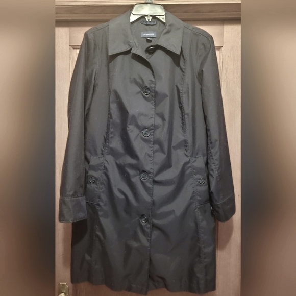 Lands End Button Down Jacket Trench / Rain Coat - Picture 1 of 4